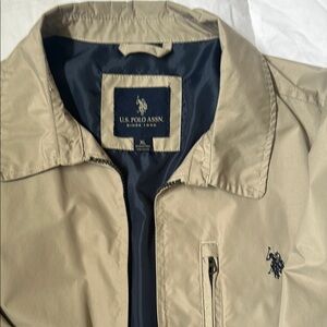 U.S. Polo Assn. Tan Windbreaker with Classic Design